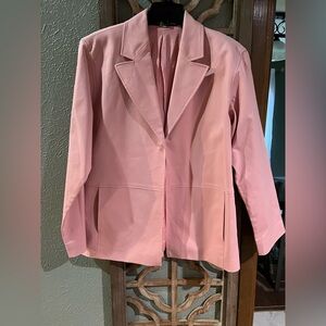 Ellen Tracy x Linda Allard Pink Open Blazer